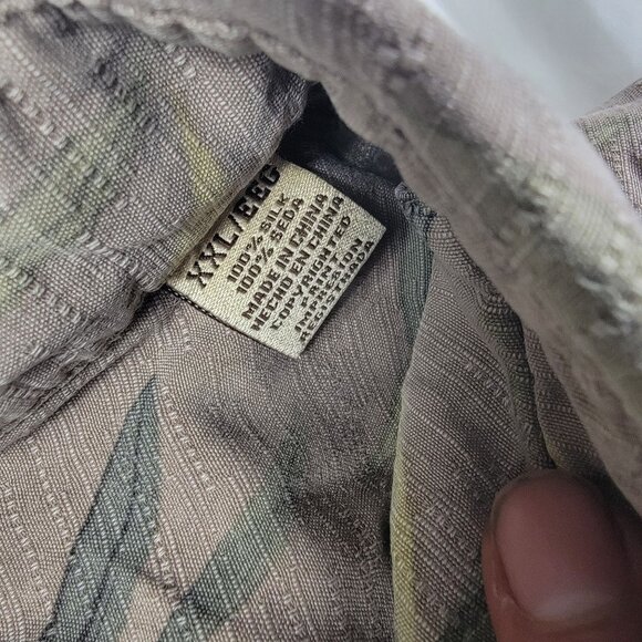 Jamaica Jaxx Mens 2XL XXL Brown Button Down Shirt Bamboo Print Short Sleeve - Picture 4 of 9